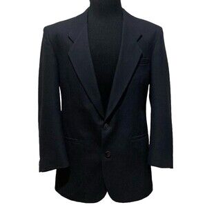 Vintage Cellini Black Single Breasted Blazer 40R Sport Coat Suit Jacket Blazer